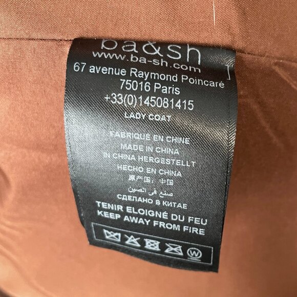 Last Chance! NWOT Ba&sh Fibie Relaxed Faux Fur Teddy Coat Brown Small - Picture 8 of 10